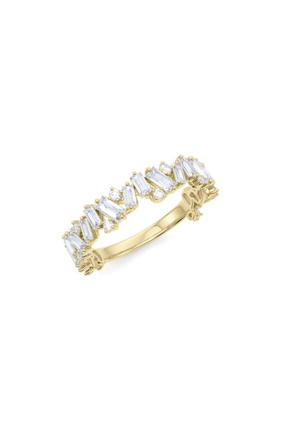 Hautecarat Princess Cut Lab Created Diamond 18k Gold Eternity Band Ring In 18k Yellow Gold