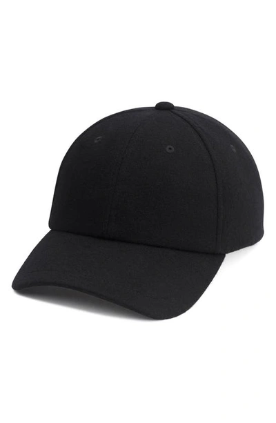 Rag & Bone Takisada Wool Blend Baseball Cap In Black
