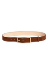 Rag & Bone Rebound Suede Belt In Chestnut Suede