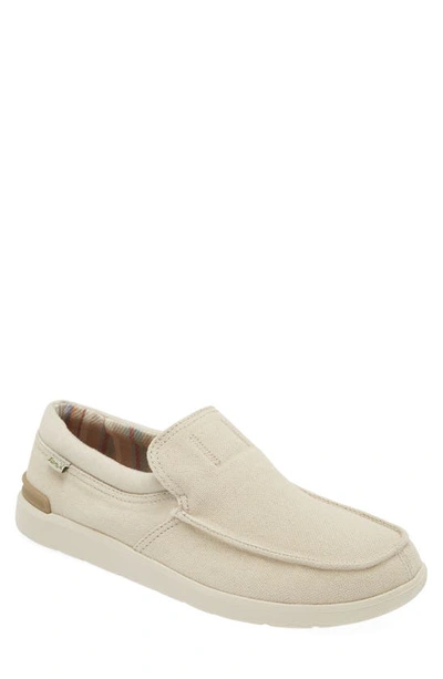 Sanuk Sidewalk Surfer Lite 2 Canvas Slip-on In Oatmilk