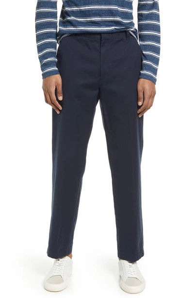 VINCE RELAXED COTTON BLEND TROUSERS