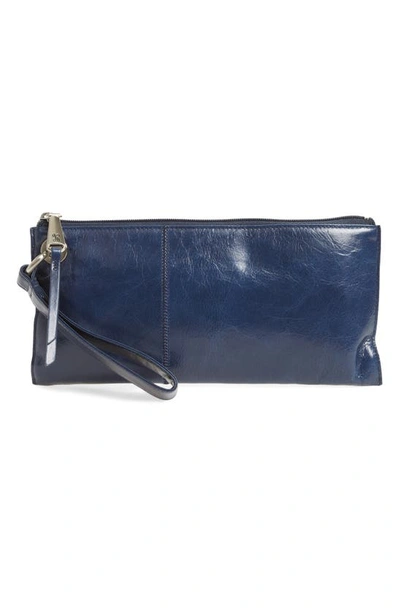Hobo 'vida' Leather Clutch In Denim