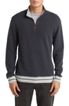 Rails Men's Ward Quarter-zip Sweater In Knittany Blue