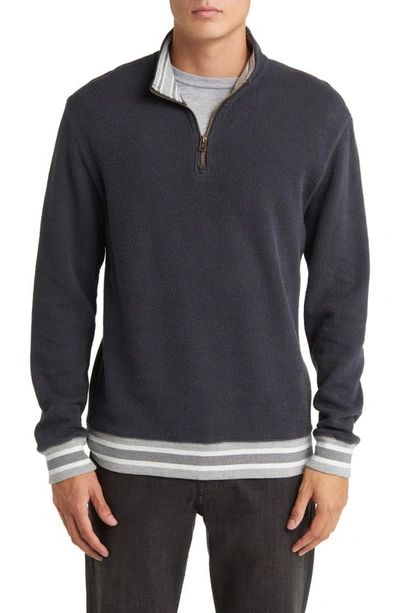 Rails Men's Ward Quarter-zip Sweater In Knittany Blue