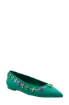 Katy Perry The Hollie Christmas Pointed Toe Flat In Serene Green