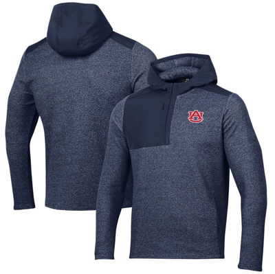 Under Armour Navy Auburn Tigers Survivor Fleece Hoodie Quarter-zip Jacket