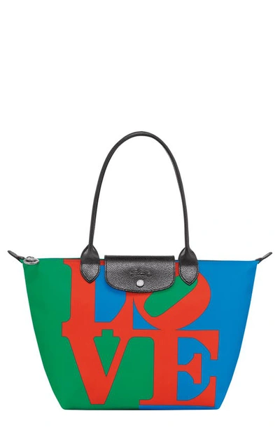 Longchamp Tote Bag M  X Dressing Gownrt Indiana In Rouge