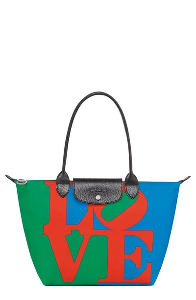 Longchamp Tote Bag M  X Robert Indiana In Rouge