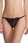 Natori Plush Romance Thong In Black