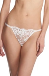 Natori Plush Romance Thong In Light Ivory