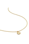 Monica Vinader June Birthstone Moonstone Pendant Necklace In 18k Gold Vermeil/ June