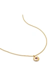 Monica Vinader February Birthstone Amethyst Pendant Necklace In 18k Gold Vermeil/ February