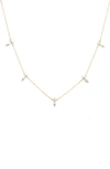 ADINA REYTER STACK BAGUETTE CUT DIAMOND CHAIN NECKLACE