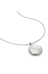 Monica Vinader Sterling Silver Locket Pendant Necklace In Sterling Silver