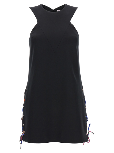 Emilio Pucci Lace-up Detail Short Dress Dresses Black