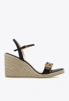 GUCCI 95 INTERLOCKING GG WEDGE SANDALS