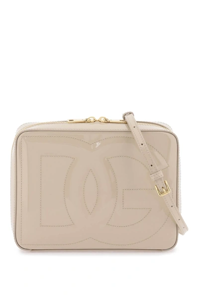 Dolce & Gabbana Medium 'dg Logo' Camera Bag In Beige