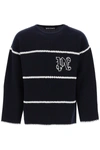 PALM ANGELS PALM ANGELS EMBROIDERED JACQUARD SWEATER MEN