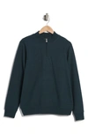 Westzeroone Riverbend Half Zip Pullover In Deep Green