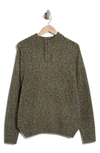 Westzeroone Draken Marled Sweater In Dark Olive