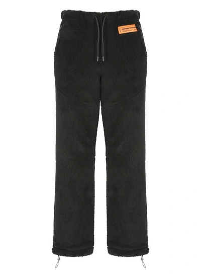 Heron Preston Logo-patch Wide-leg Trousers In Black