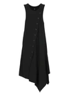 Y's Asymmetric-design Wool Dress In Black