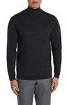 Jack Victor Beaudry Mock Neck Wool Blend Sweater In Charcoal