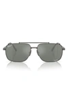 Ray Ban Michael 59mm Polarized Pillow Sunglasses In Gunmetal