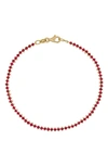 Bony Levy El Mar Precious Stone Tennis Bracelet In 18k Yellow Gold Ruby