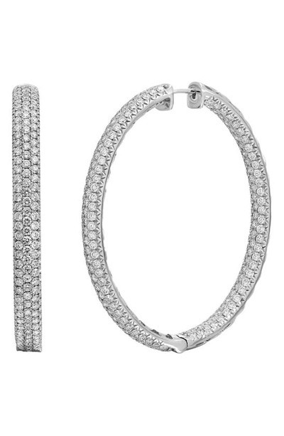 Bony Levy Diamond Inside Out Hoop Earrings In 18k White Gold