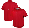 COLUMBIA COLUMBIA CARDINAL ARKANSAS RAZORBACKS BIG & TALL COLLEGIATE TAMIAMI BUTTON-DOWN SHIRT