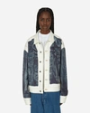 Jean Paul Gaultier Printed Denim Jacket In Blue