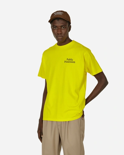 Public Possession Tempel T-shirt In Yellow