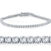 Pompeii3 3 Carat Round Cut Lab Grown Diamond Tennis Bracelet In 14k White Gold 7" In Multi