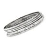 Ross-simons Sterling Silver Jewelry Set: 5 Bangle Bracelets In Multi