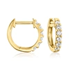 Ross-simons Lab-grown Diamond Hoop Earrings In 18kt Gold Over Sterling In White
