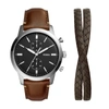 FOSSIL MEN'S TOWNSMAN CHRONOGRAPH, STAINLESS STEEL WATCH AND BRACELET SET