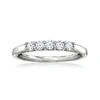 Ross-simons Lab-grown Diamond 5-stone Ring In Sterling Silver In White