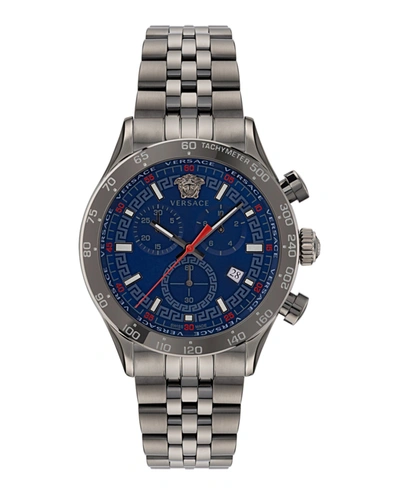 Versace Hellenyium Chrono Bracelet Watch In Neutral