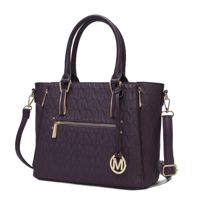 Mkf Collection By Mia K Cairo M Signature Satchel Handbag In Purple