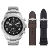 FOSSIL MEN'S BRONSON CHRONOGRAPH, STAINLESS STEEL WATCH AND INTERCHANGEABLE STRAP SET