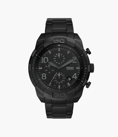 FOSSIL MEN'S BRONSON CHRONOGRAPH, BLACK STAINLESS STEEL WATCH