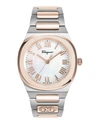 FERRAGAMO ELLIPTICAL MOTHER OF PEARL WATCH