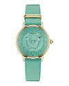 Versace Women's Swiss Medusa Alchemy Turquoise Leather Strap Watch 38mm In Multi