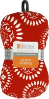 Mu Kitchen Durable Microfiber Sponge With Scrubber