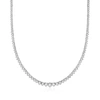 Ross-simons Lab-grown Diamond Graduated Tennis Necklace In Sterling Silver In Multi