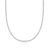 Ross-simons Lab-grown Diamond Graduated Tennis Necklace In Sterling Silver In Multi