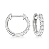 Ross-simons Lab-grown Diamond Hoop Earrings In Sterling Silver In White