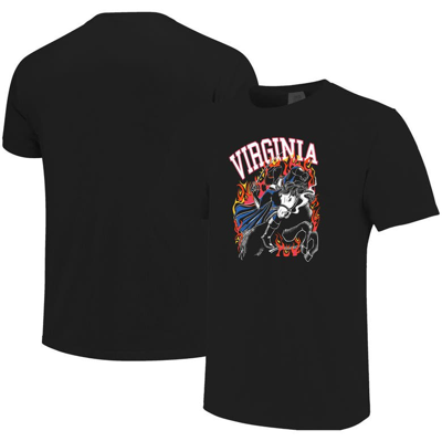 Image One Black Virginia Cavaliers Legend Of Cavalier Hollow Spooky Hoos Comfort Colors T-shirt