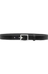 Rag & Bone Boyfriend 2.0 Textured Leather Belt In Black